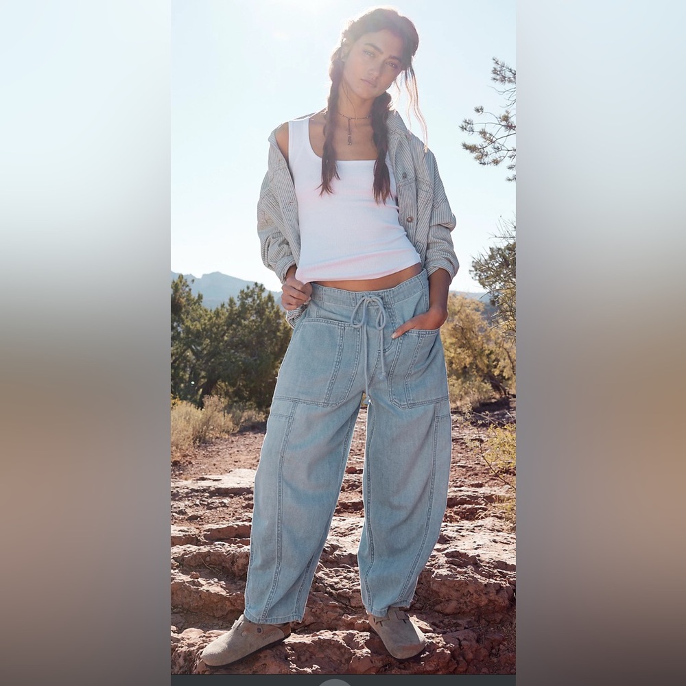 We the Free / Free People Silverton Pull-On Barrel Jeans